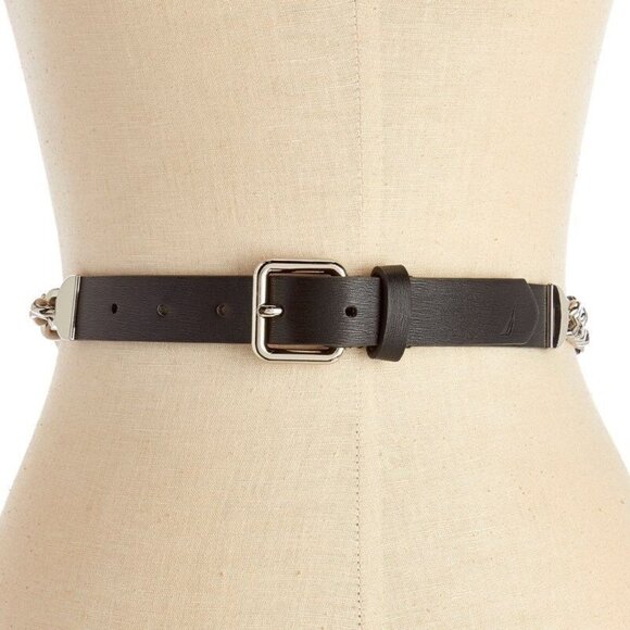 Nautica Accessories - Nautica Women's Accessories Chain Accent Belt Black Size X-Large New